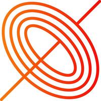 Black Hole Line Gradient Icon vector