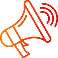 Mega Phone Line Gradient Icon vector