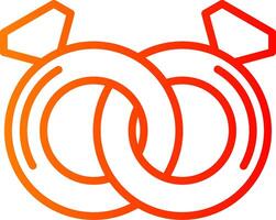 Ring Line Gradient Icon vector