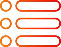 Menu Line Gradient Icon vector