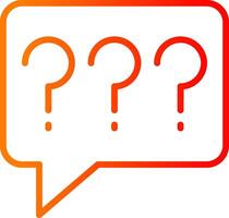 Question Line Gradient Icon vector