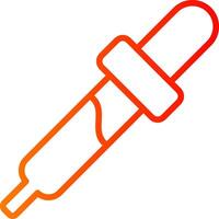 Eye Dropper Line Gradient Icon vector