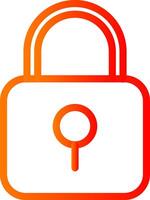 lock Line Gradient Icon vector