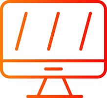 Monitor Line Gradient Icon vector