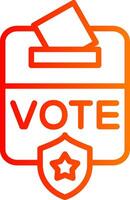Voting Box Line Gradient Icon vector