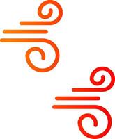 Wind Line Gradient Icon vector