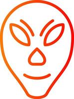Alien Line Gradient Icon vector
