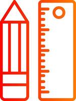 Drawing Line Gradient Icon vector