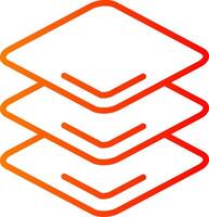 Layers Line Gradient Icon vector
