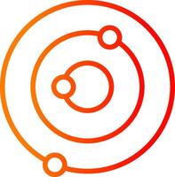 Solar System Line Gradient Icon vector