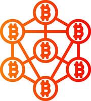 Blockchain Line Gradient Icon vector
