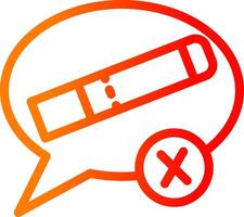 Quit Smoking Line Gradient Icon vector
