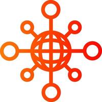 Worldwide Line Gradient Icon vector