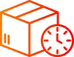 Delivery Time Line Gradient Icon vector