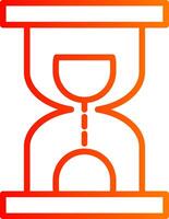 Hourglass Line Gradient Icon vector