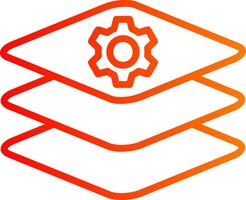 Layers Line Gradient Icon vector