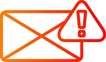 Spam Line Gradient Icon vector