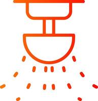 Sprinkler Line Gradient Icon vector