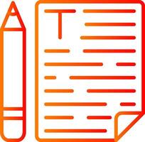 Copywriter Line Gradient Icon vector