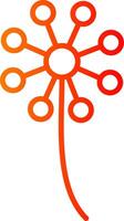 Dandelion Line Gradient Icon vector