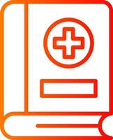Medical Book Line Gradient Icon vector