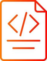 Paper Line Gradient Icon vector