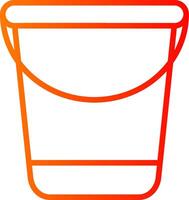 Water Bucket Line Gradient Icon vector