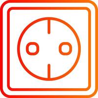 socket Line Gradient Icon vector