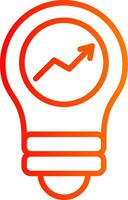 Bulb Line Gradient Icon vector