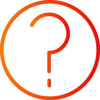 Help Line Gradient Icon vector