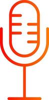 Microphone Line Gradient Icon vector