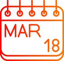 March Line Gradient Icon vector