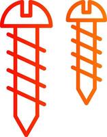 Screw Line Gradient Icon vector