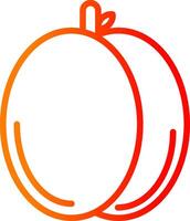 Apricot Line Gradient Icon vector