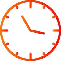 Clock Line Gradient Icon vector