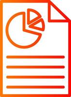Document Line Gradient Icon vector
