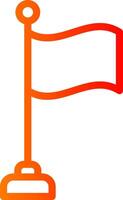 Flag Line Gradient Icon vector
