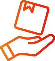 Delivery Line Gradient Icon vector