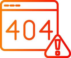 Error404 Line Gradient Icon vector