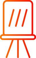 Easel Line Gradient Icon vector