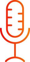 Microphone Line Gradient Icon vector
