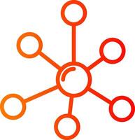 Network Line Gradient Icon vector