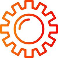 Setting Line Gradient Icon vector