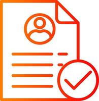 Accepted Line Gradient Icon vector