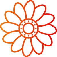 Daisy Line Gradient Icon vector
