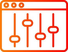 Web Browser Line Gradient Icon vector