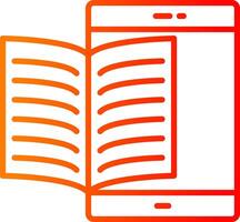 Elearning Line Gradient Icon vector