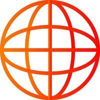 Globe Line Gradient Icon vector