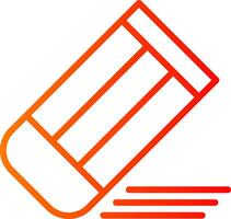 Eraser Line Gradient Icon vector