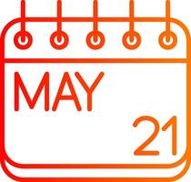 May Line Gradient Icon vector